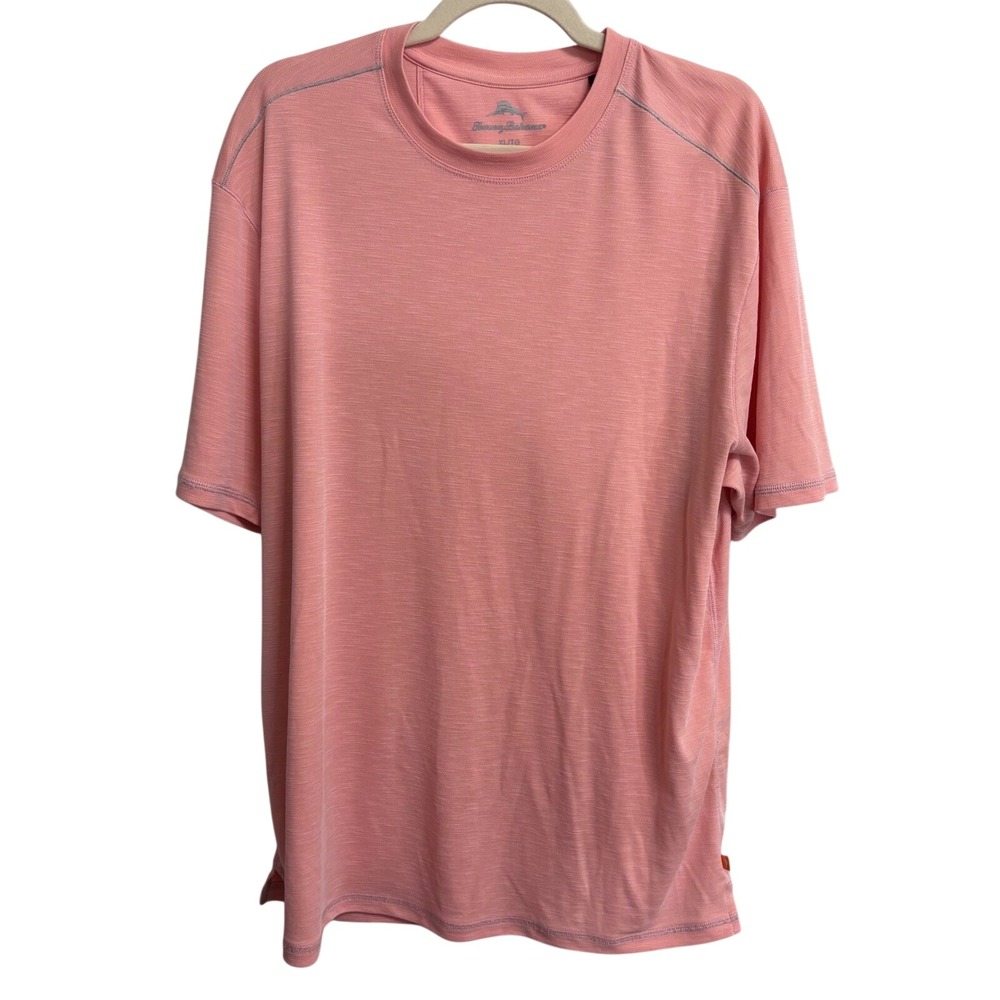 Tommy Bahama Men's XL Short Sleeve Crewneck T-Shirt Salmon Pink Coastal - Picture 1 of 6